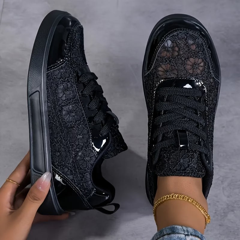 Alba™ | ZAPATILLAS DE ENCAJE FLORAL