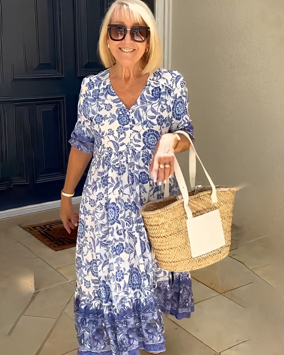 Sandra | Vestido fluido ligero con efecto favorecedor