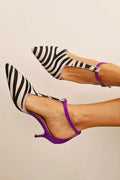 DAVINA | TACONES STILETTO ESTAMPADO CEBRA