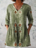 Maeve | Camisa de Cuello en V Larga Vintage
