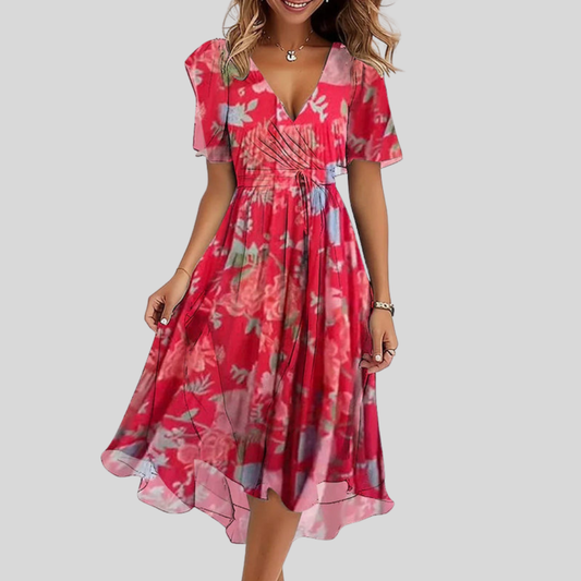 OLGA | VESTIDO DE VERANO ELEGANTE — Color: Rojo