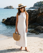 GRETA | VESTIDO LINO BLANCO