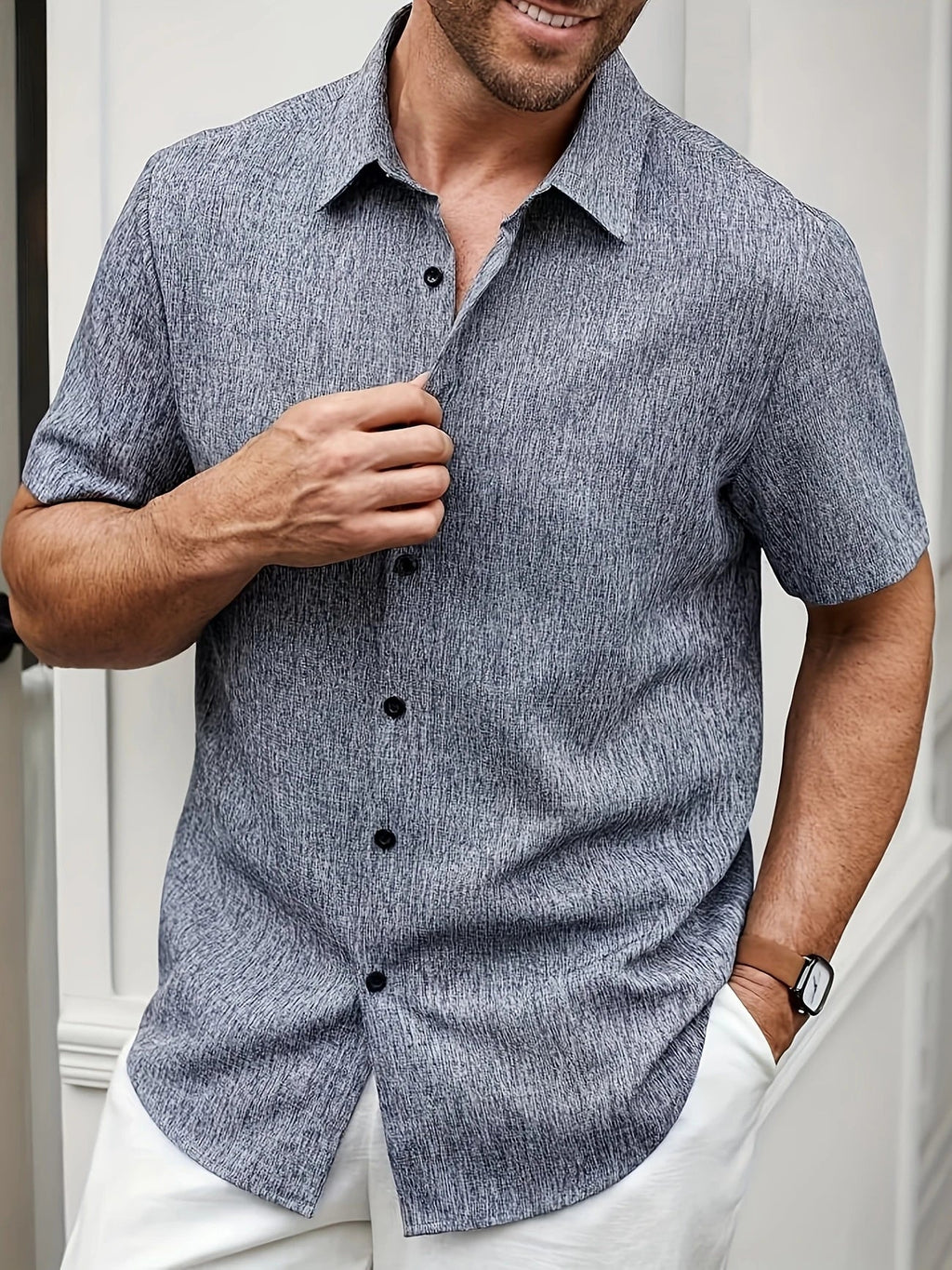 Cazel | Chemise légère à manches courtes en mélange de lin