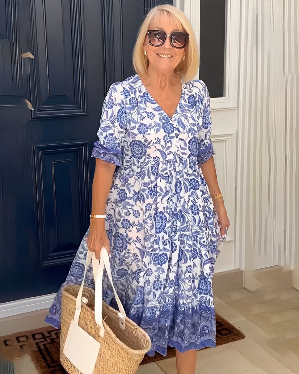 Sandra | Vestido fluido ligero con efecto favorecedor