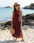 GRETA | VESTIDO LINO BLANCO