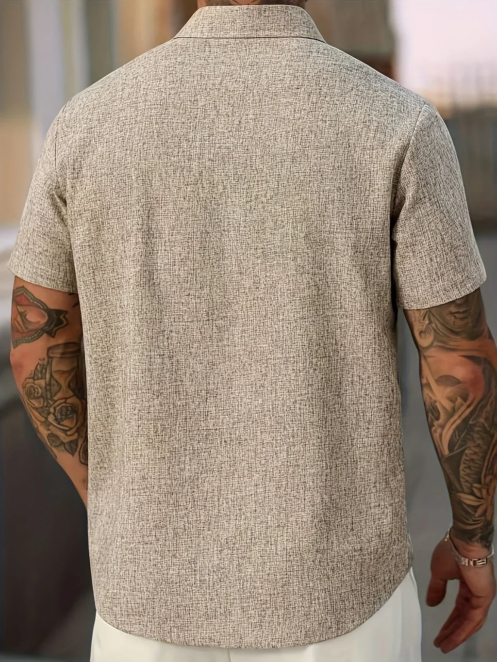 Cazel | Chemise légère à manches courtes en mélange de lin