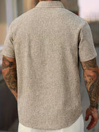 Cazel | Chemise légère à manches courtes en mélange de lin