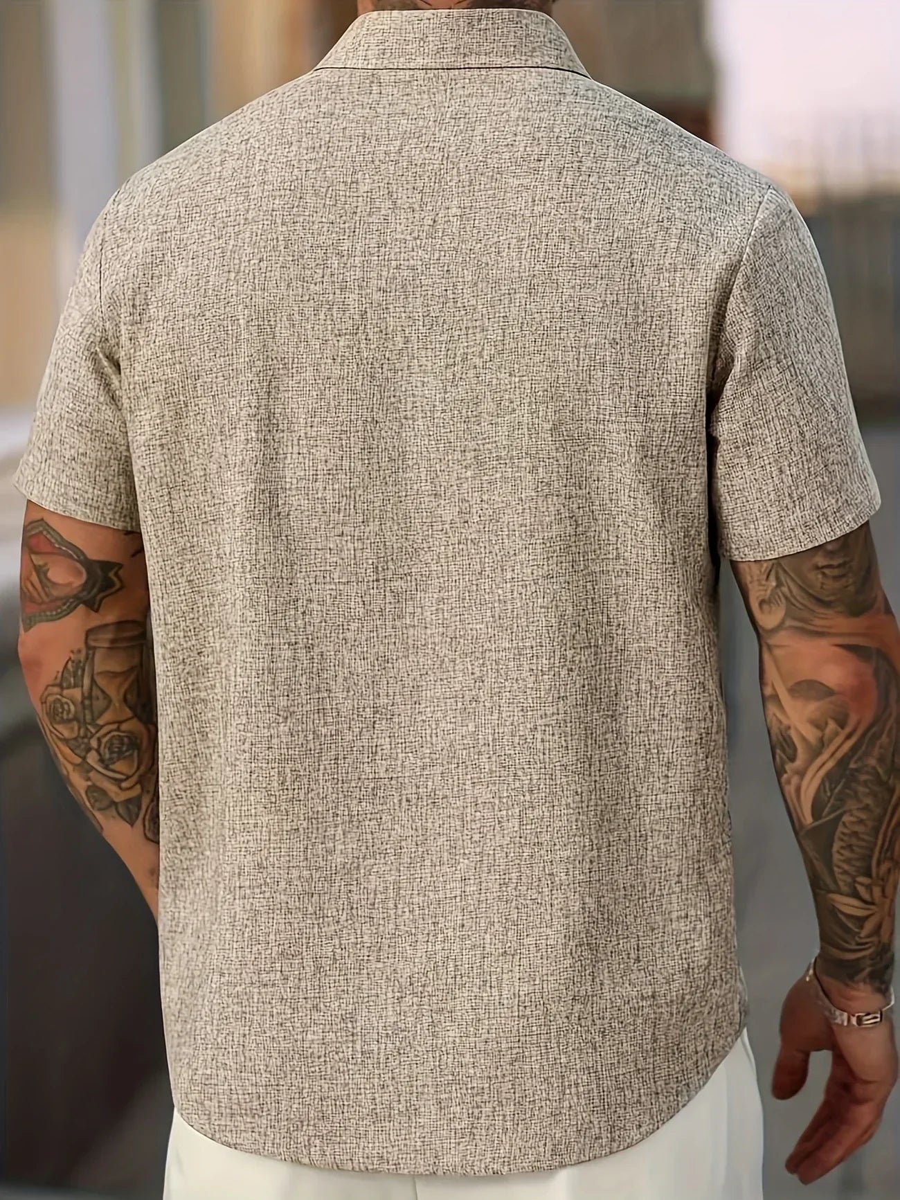 Cazel | Chemise légère à manches courtes en mélange de lin