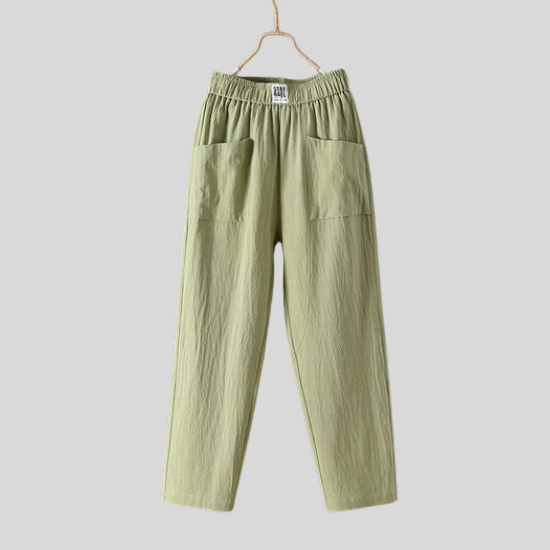 MERCEDES | PANTALONES RELAJADOS — Color: Verde