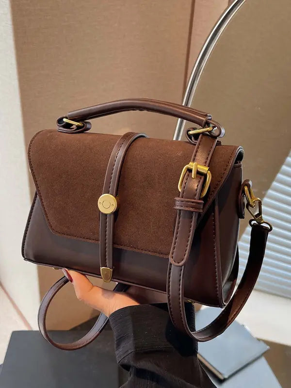 Valentina | Bolso Bandolera Cuadrado Chic con Contraste