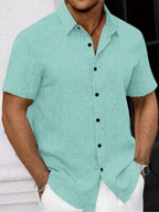 Cazel | Chemise légère à manches courtes en mélange de lin