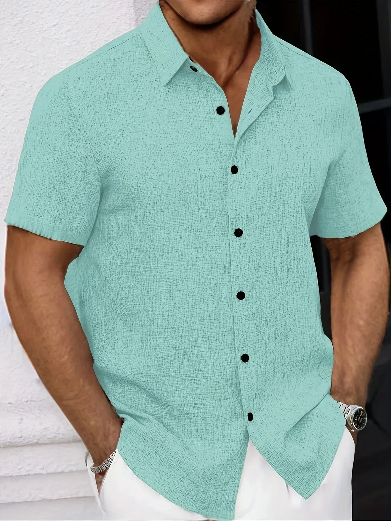 Cazel | Chemise légère à manches courtes en mélange de lin