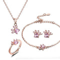 Amanda  | Conjunto de Joyas 4 Piezas con Hebilla y Corazón de Circonia