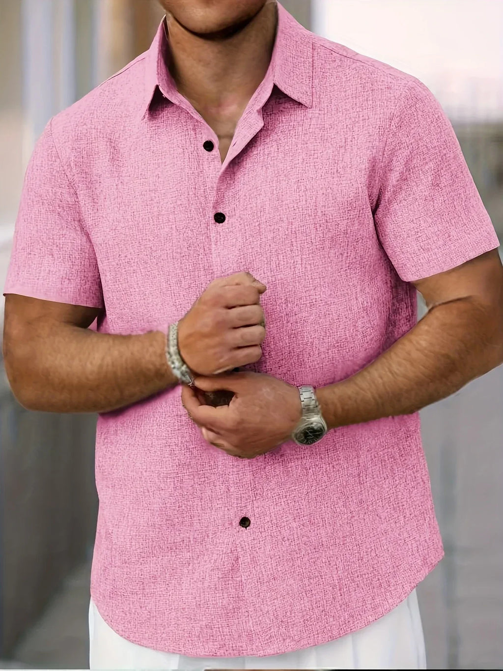 Cazel | Chemise légère à manches courtes en mélange de lin