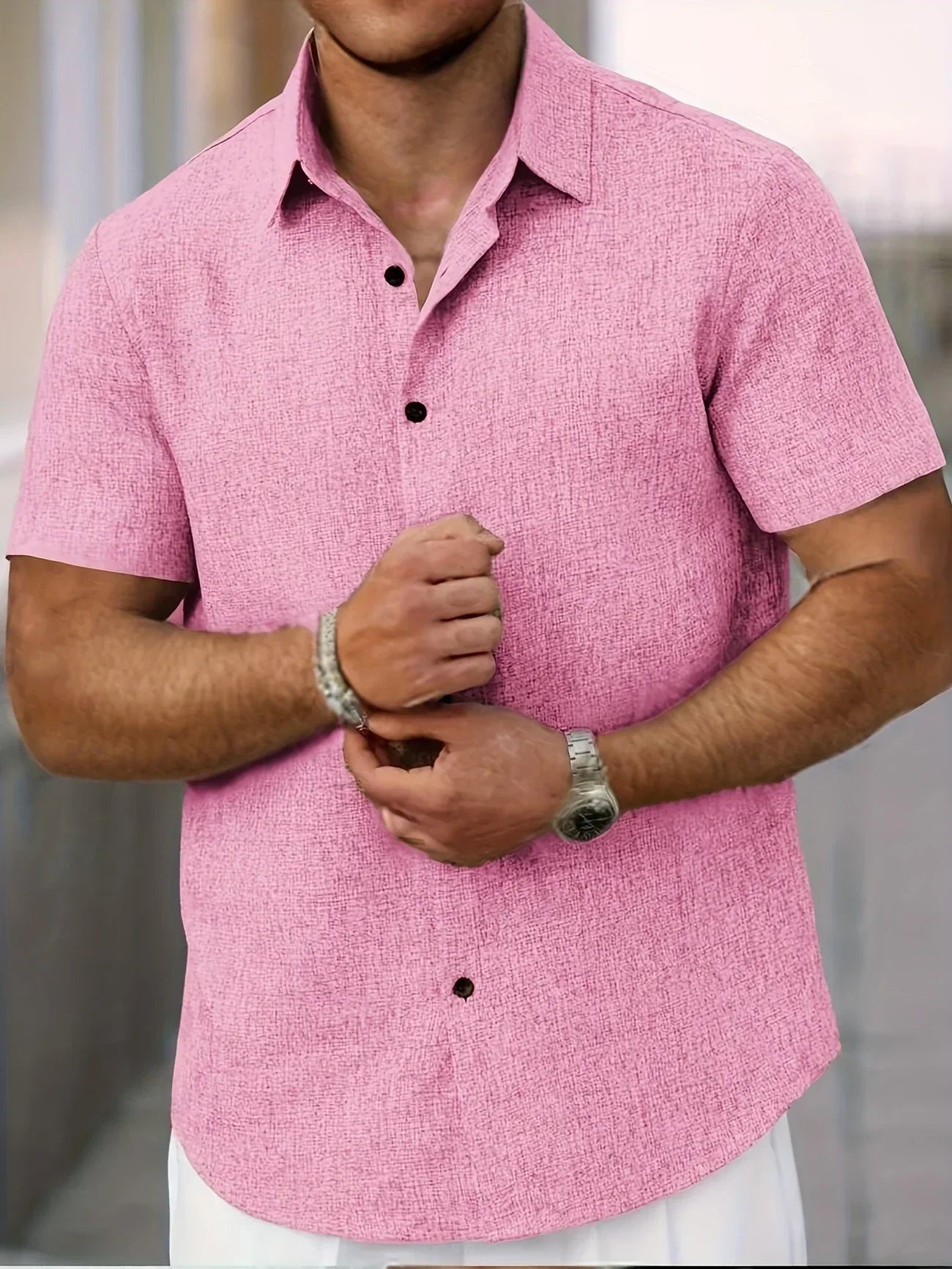 Cazel | Chemise légère à manches courtes en mélange de lin