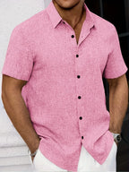Cazel | Chemise légère à manches courtes en mélange de lin