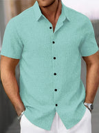 Cazel | Chemise légère à manches courtes en mélange de lin