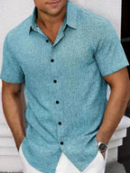 Cazel | Chemise légère à manches courtes en mélange de lin