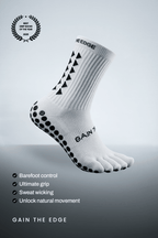 VAULT PRICE - BAREFOOT GRIP SOCKS 3.0 MidCalf Length - White