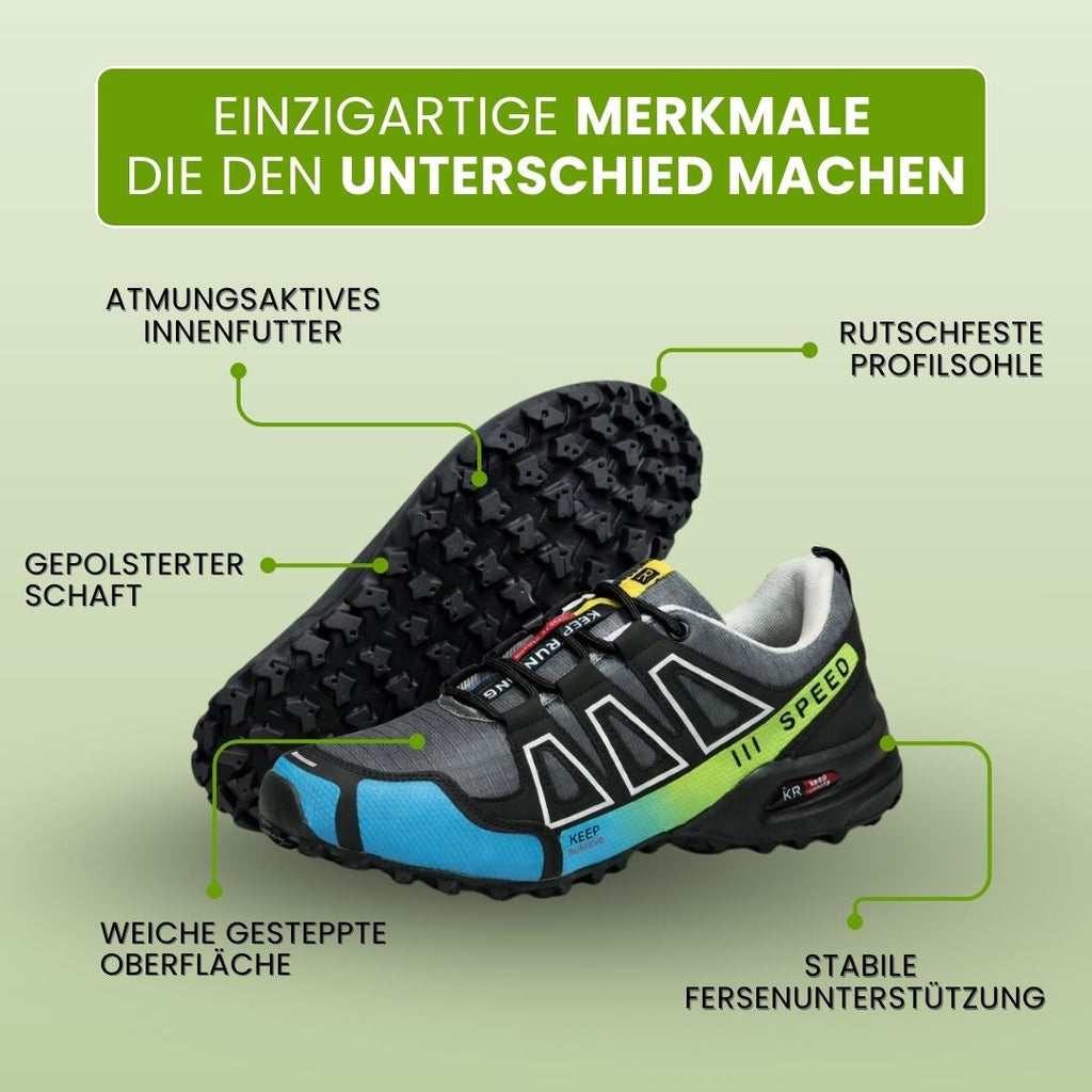 TerraX Pro™ | Zapatilla ergonómica para senderismo y trekking que alivia el dolor | Diseño ergonómico