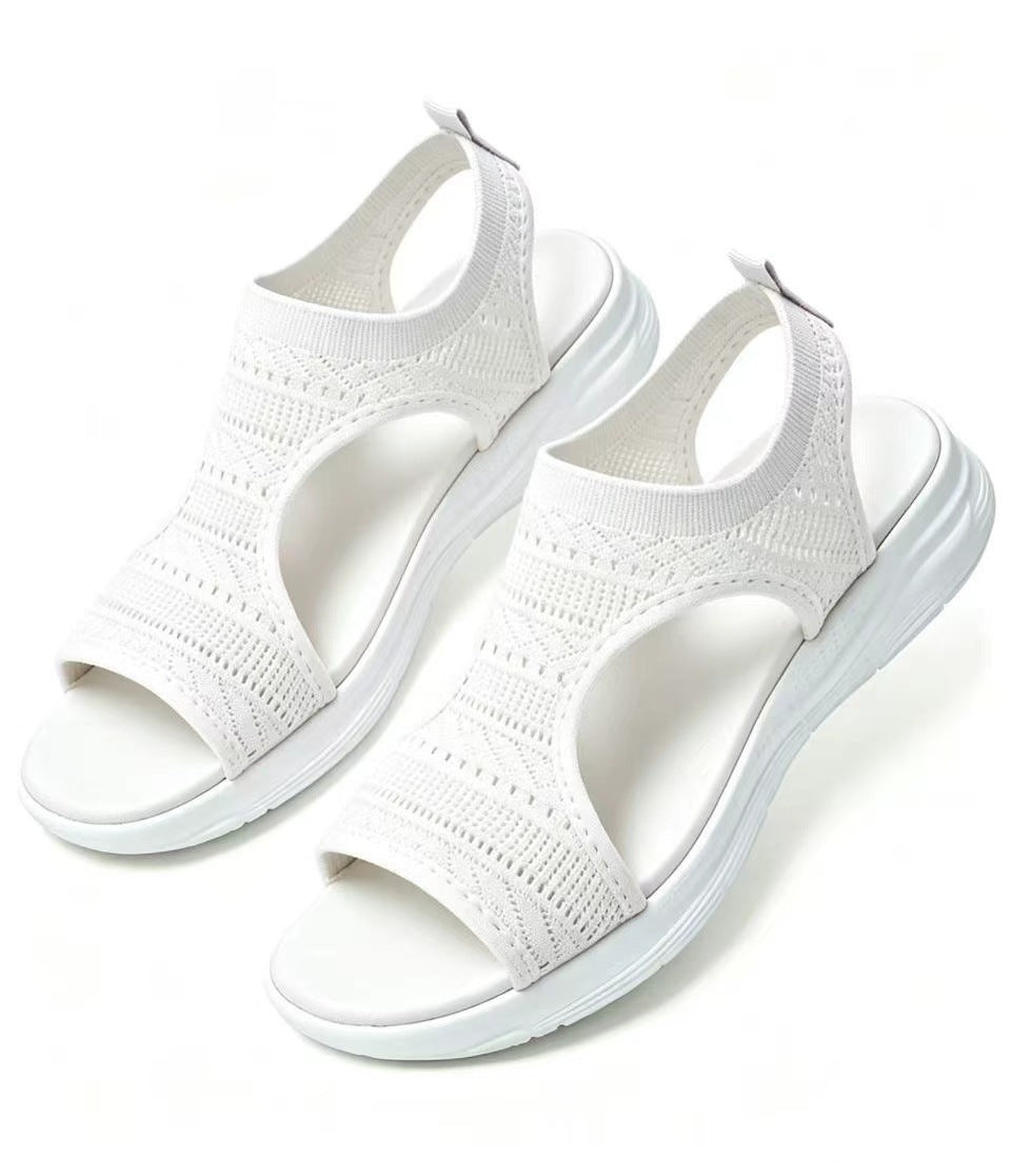 VERA | SANDALIAS PLANAS TRANSPIRABLES CON PUNTERA ABIERTA PARA MUJER - VERANO