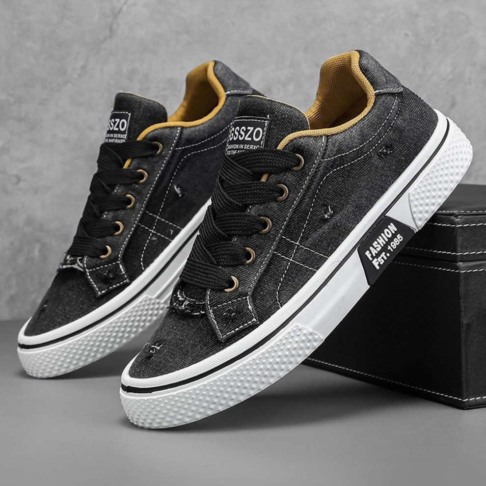RODRIGO | ZAPATILLAS FLEX DE DENIM — Color: Negro