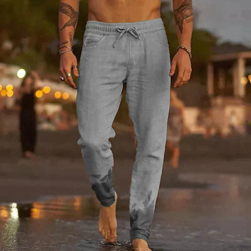 LAURENT MONACO | PANTALONS DE PLAGE EN LIN POUR HOMMES
