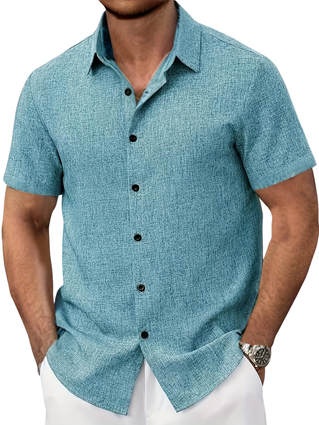 Cazel | Chemise légère à manches courtes en mélange de lin