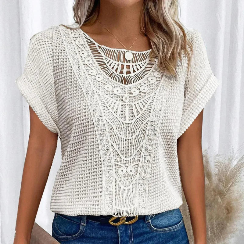 Paula | Top elegante con detalles de encaje