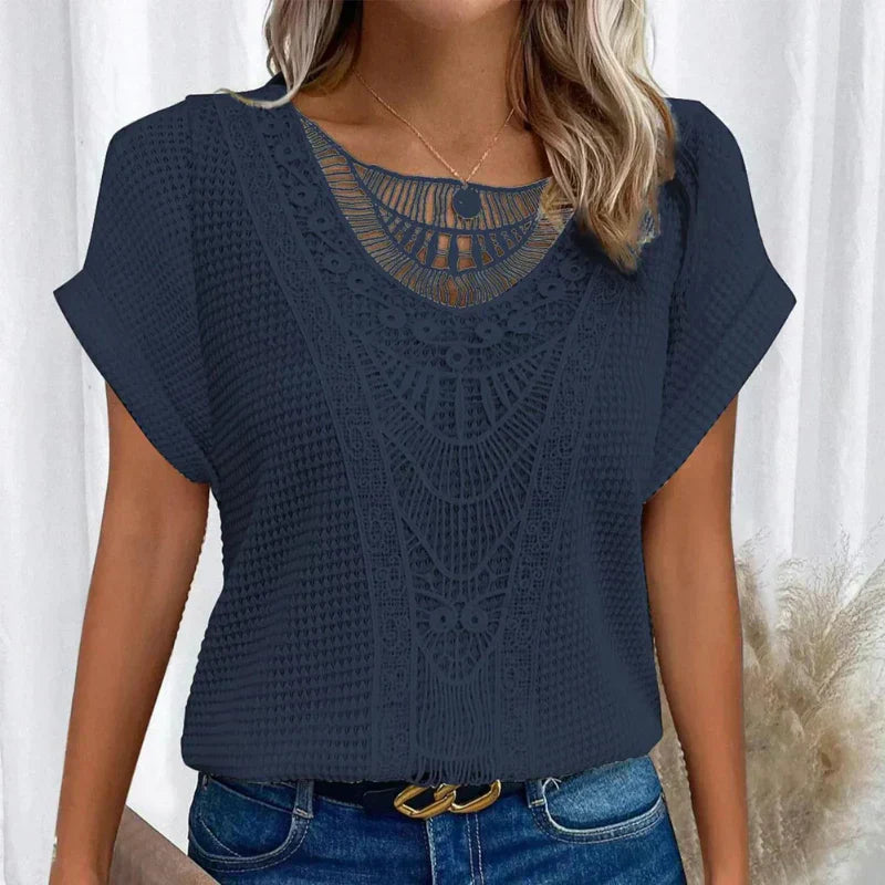 Paula | Top elegante con detalles de encaje