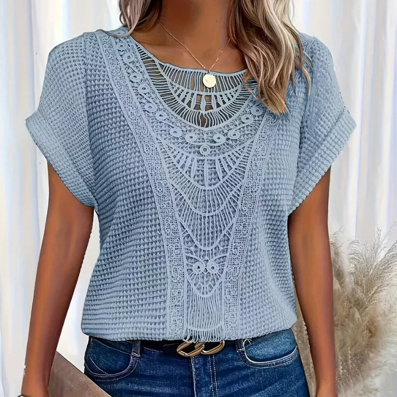 Paula | Top elegante con detalles de encaje