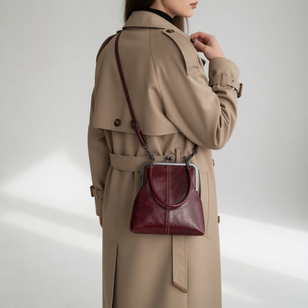 Roxen | Bolso Retro con Cierre Clip Elegancia