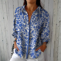 Laura | Blusa de Jardín Azul