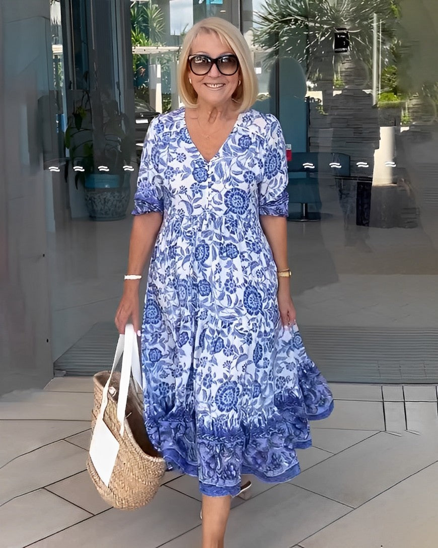 Sandra | Vestido fluido ligero con efecto favorecedor