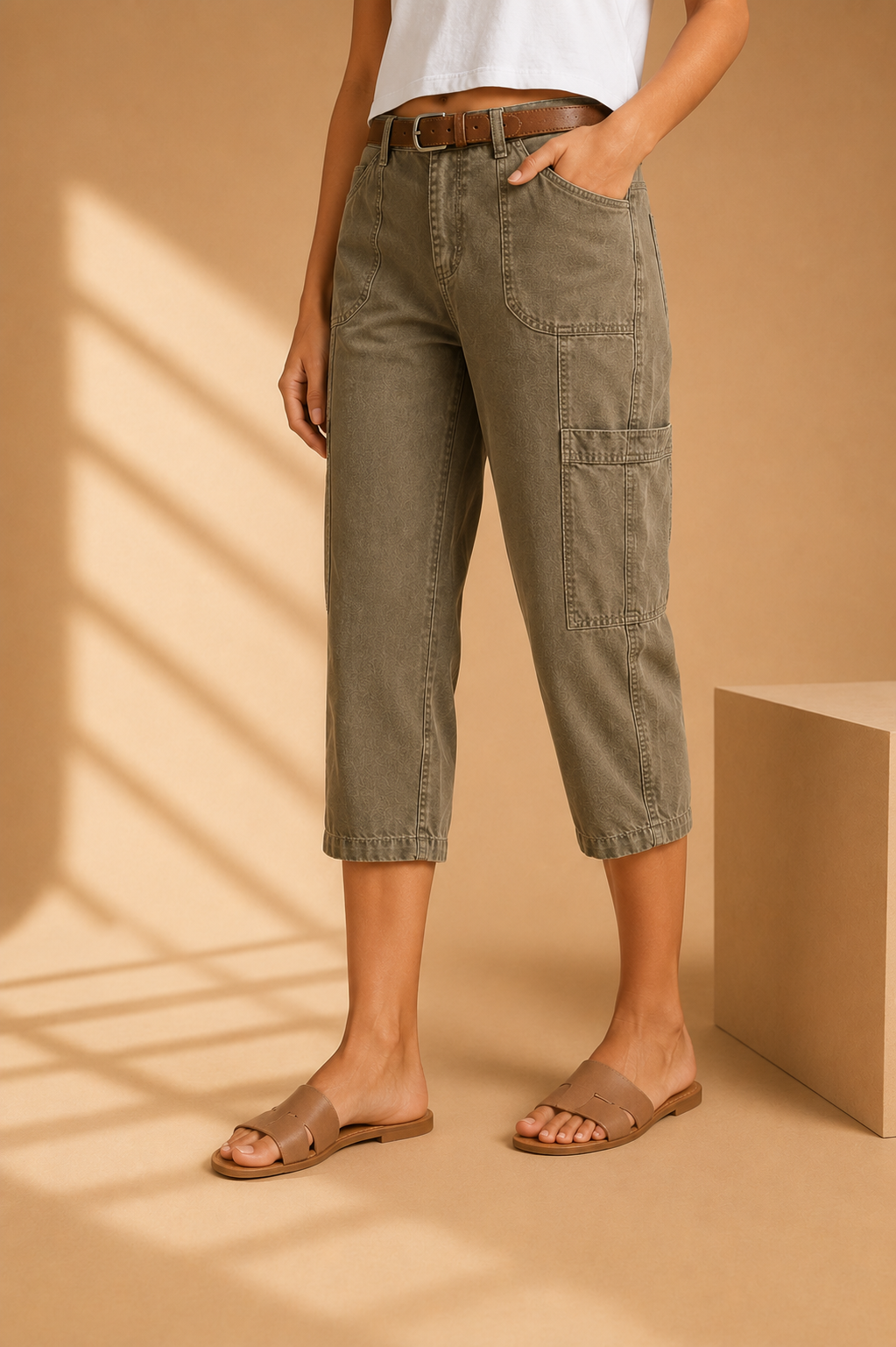 −50% por tiempo limitado⏰👖PANTALÓN CARGO CAPRI PARA MUJER | CÓMODO Y VERSÁTIL CON MÚLTIPLES BOLSILLOS