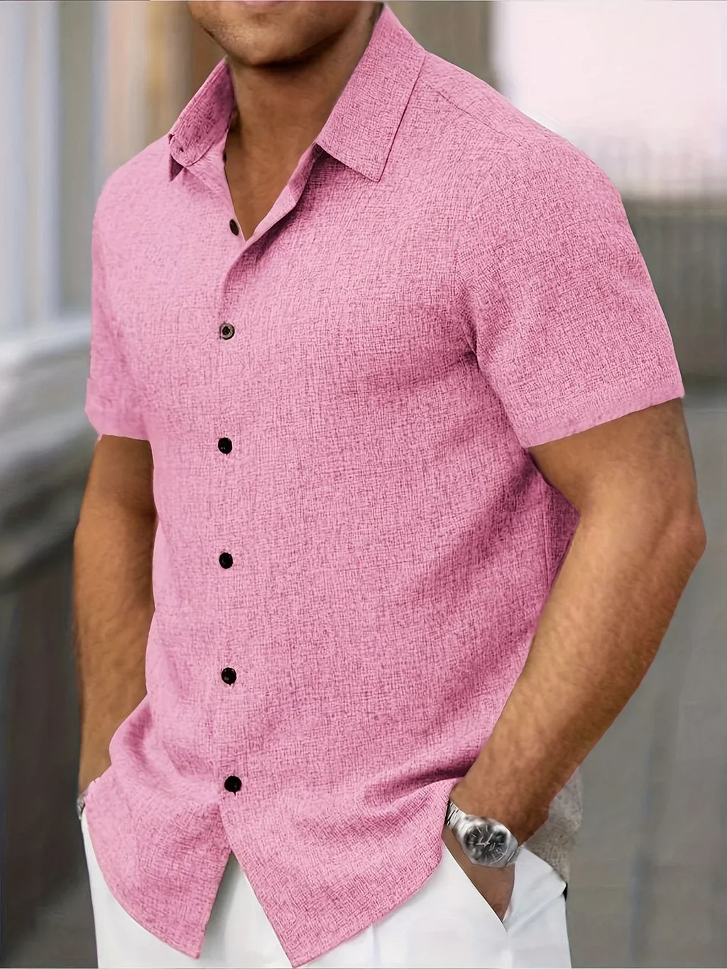 Cazel | Chemise légère à manches courtes en mélange de lin