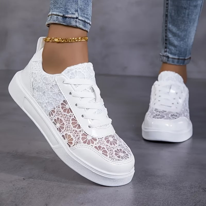 Alba™ | ZAPATILLAS DE ENCAJE FLORAL