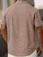 Cazel | Chemise légère à manches courtes en mélange de lin