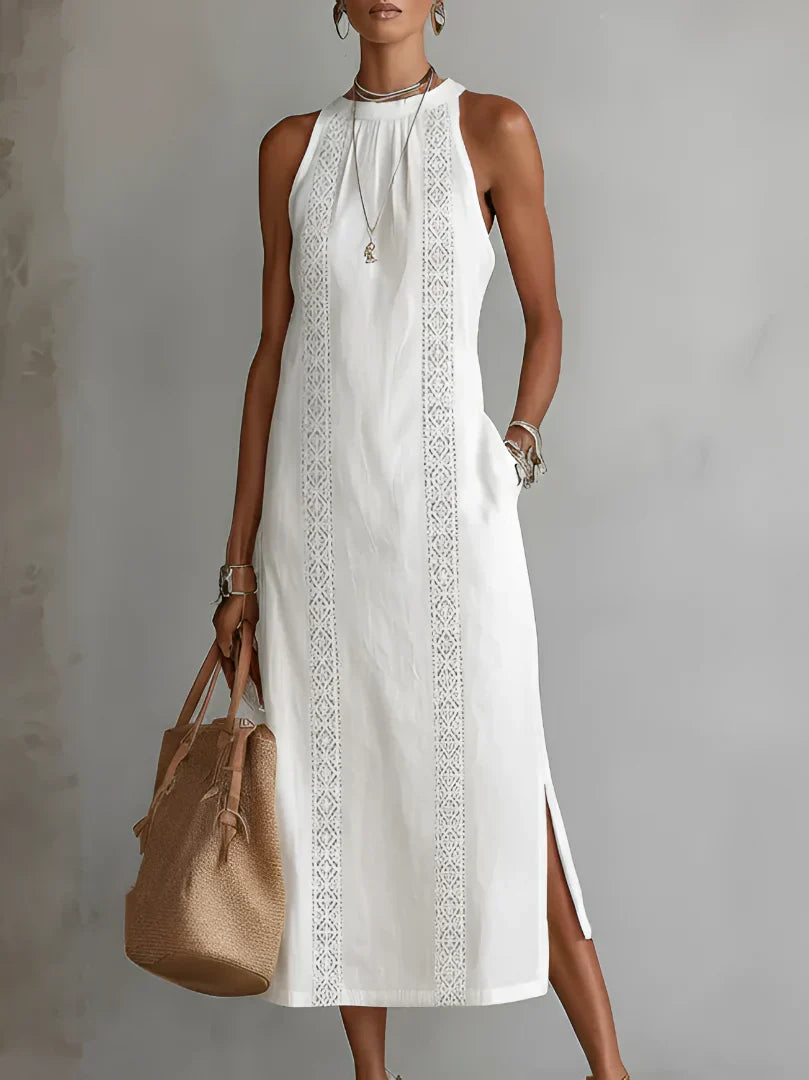 GRETA | VESTIDO LINO BLANCO