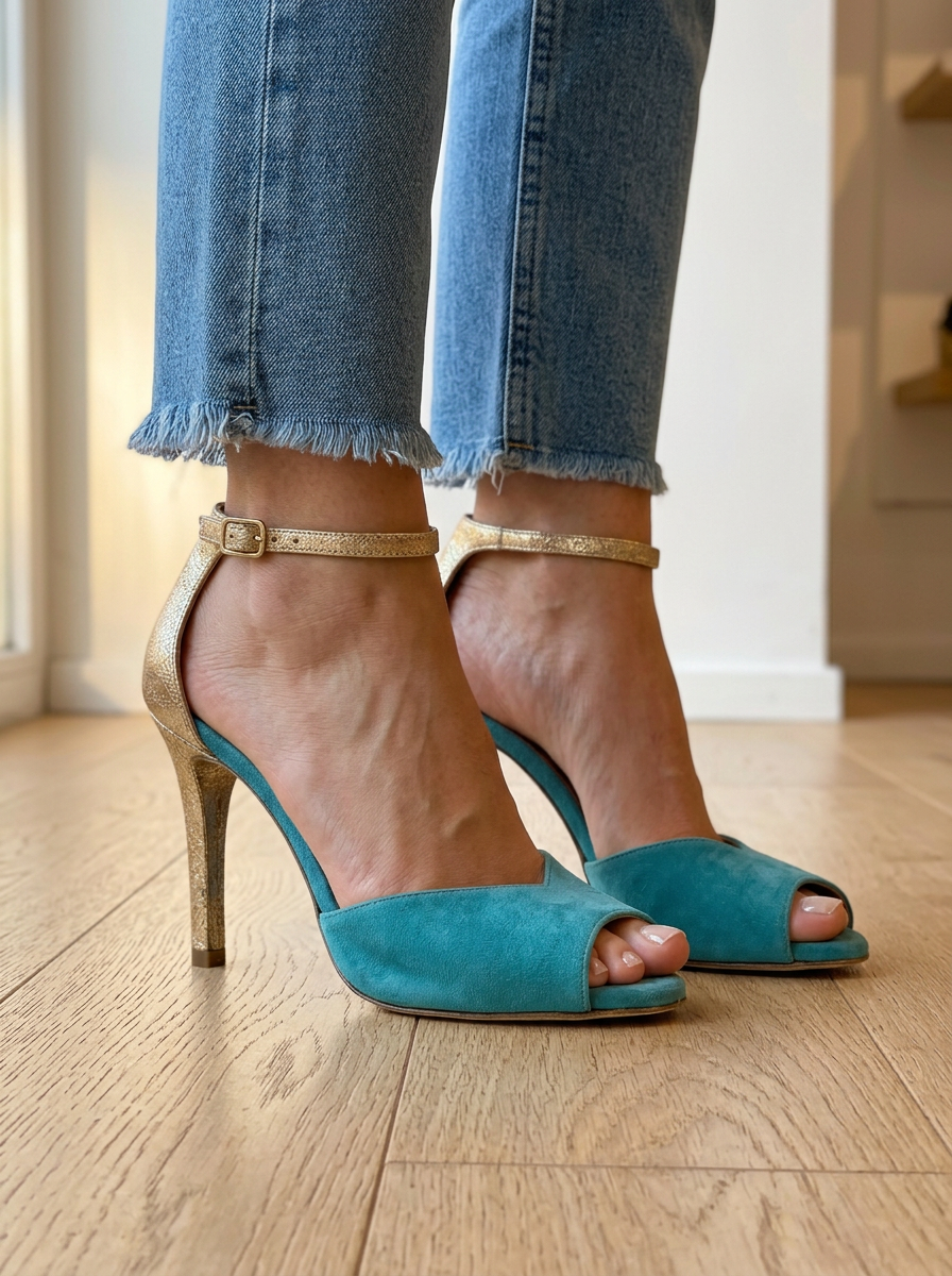 TAMARA | TACONES ELEGANTES VERDE AGUA