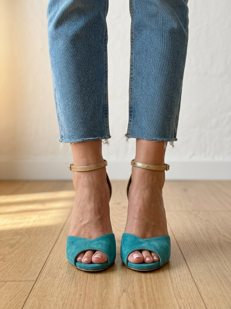 TAMARA | TACONES ELEGANTES VERDE AGUA
