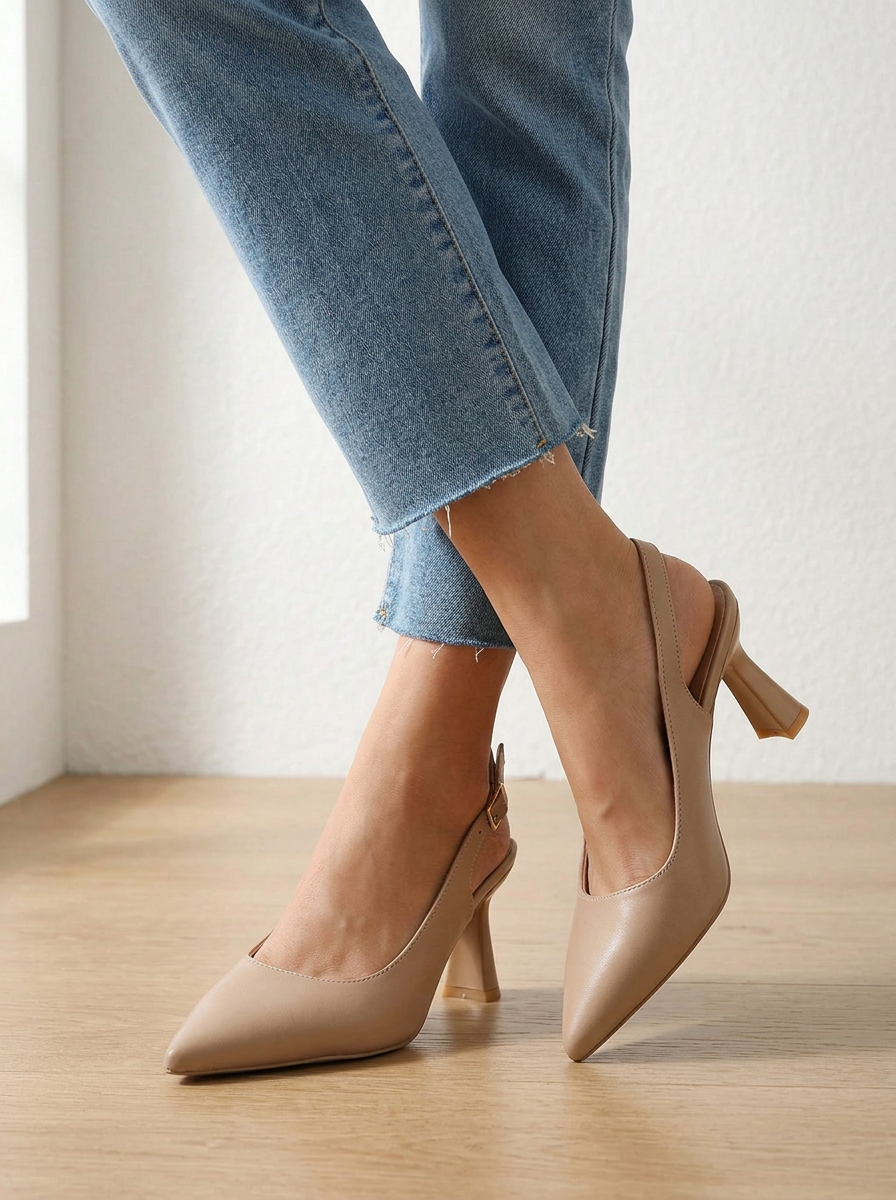 SOPHIA | TACONES SLINGBACK ELEGANTES BEIGE