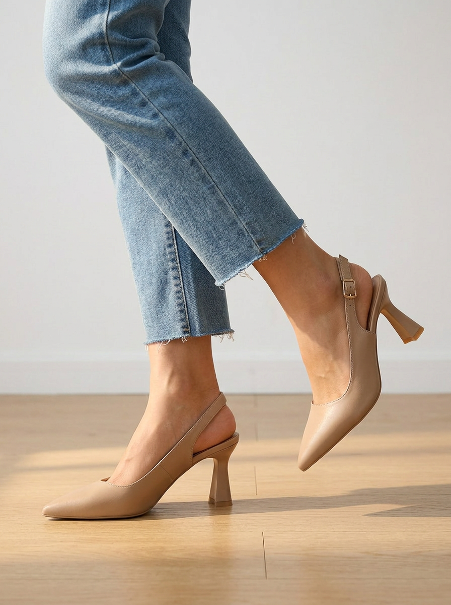 SOPHIA | TACONES SLINGBACK ELEGANTES BEIGE