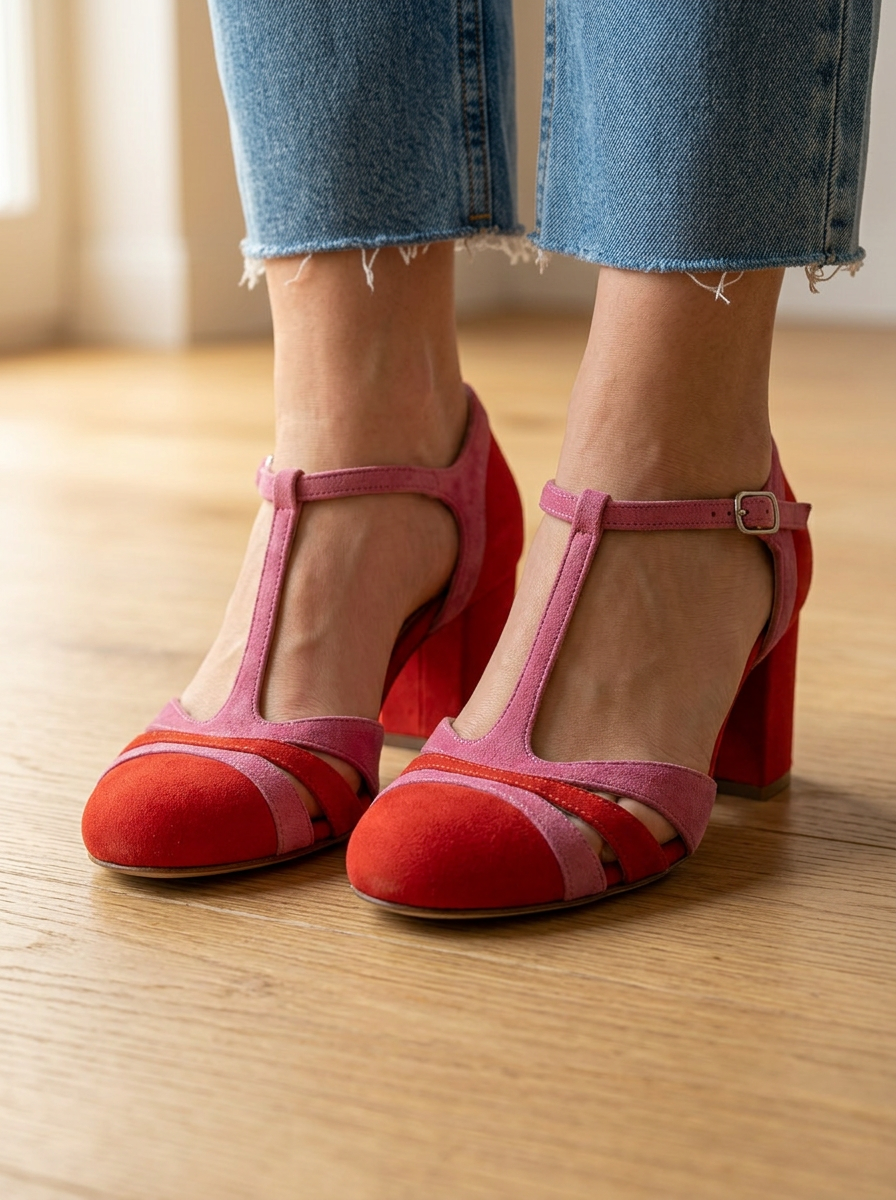 ALBA | TACONES MODERNOS ROJO BAYA