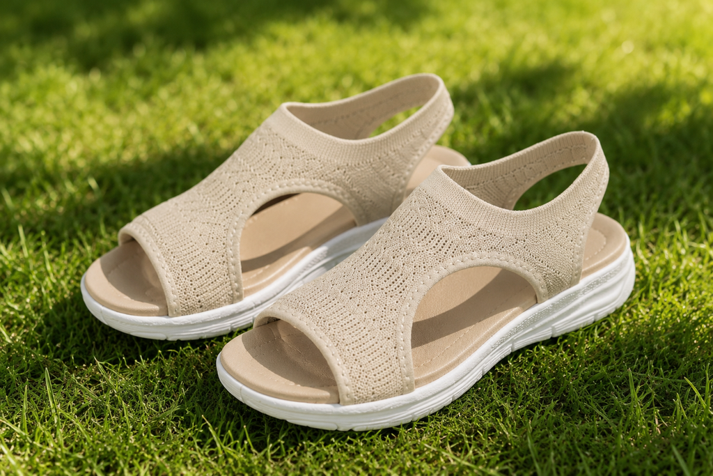 VERA | SANDALIAS PLANAS TRANSPIRABLES CON PUNTERA ABIERTA PARA MUJER - VERANO