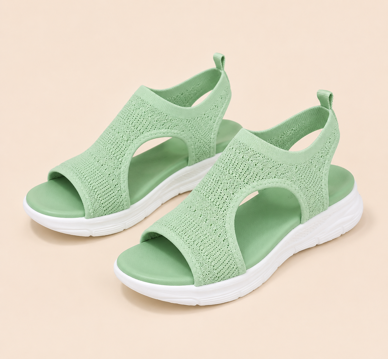 VERA | SANDALIAS PLANAS TRANSPIRABLES CON PUNTERA ABIERTA PARA MUJER - VERANO