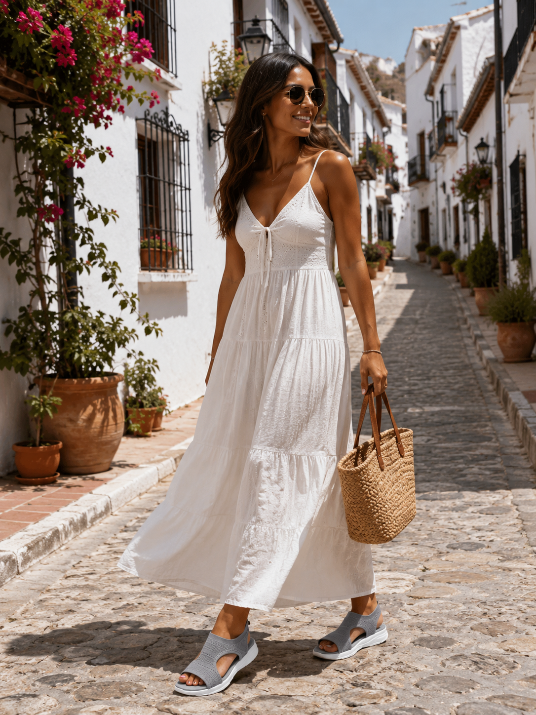 VERA | SANDALIAS PLANAS TRANSPIRABLES CON PUNTERA ABIERTA PARA MUJER - VERANO