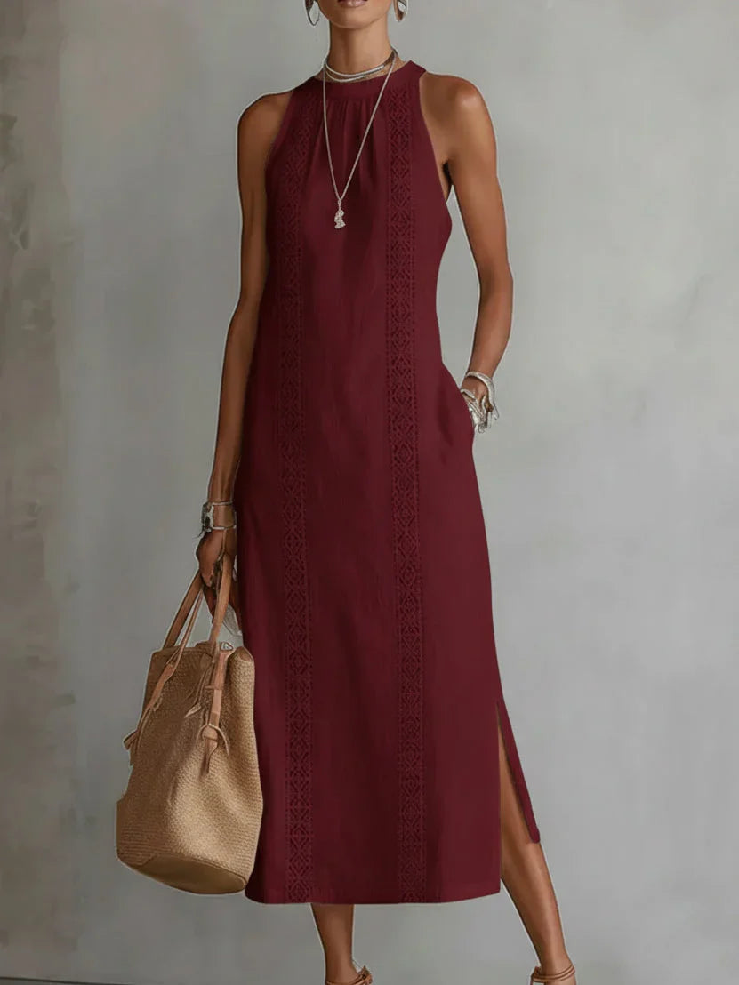 GRETA | VESTIDO LINO BLANCO