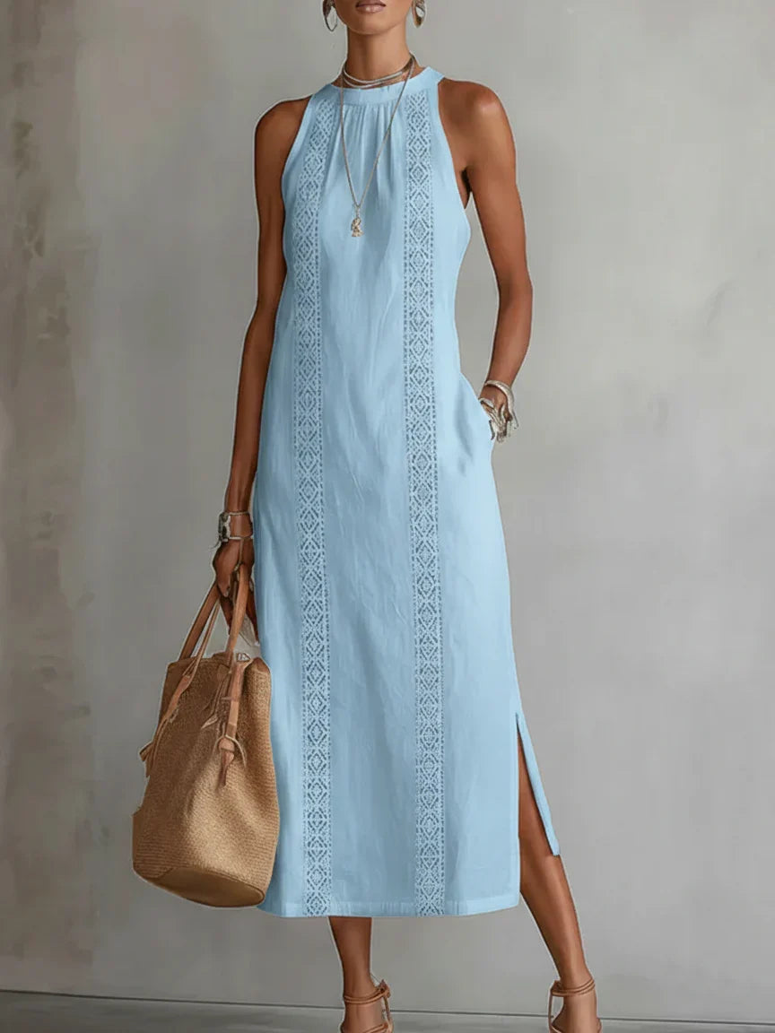 GRETA | VESTIDO LINO BLANCO