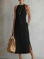 GRETA | VESTIDO LINO BLANCO
